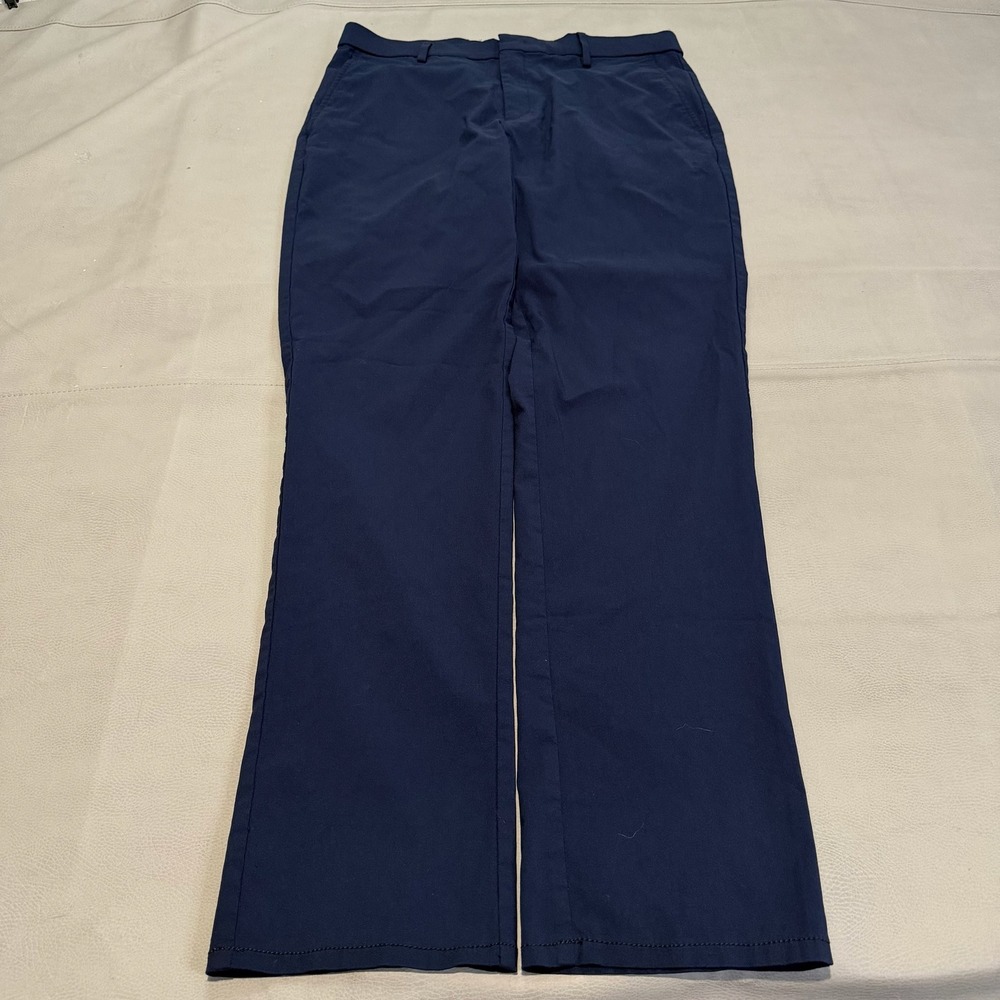 Jos A Bank Traveler Tailor Fit Pant Men 34x32 Navy Ripstop Commuter Chino-6952
